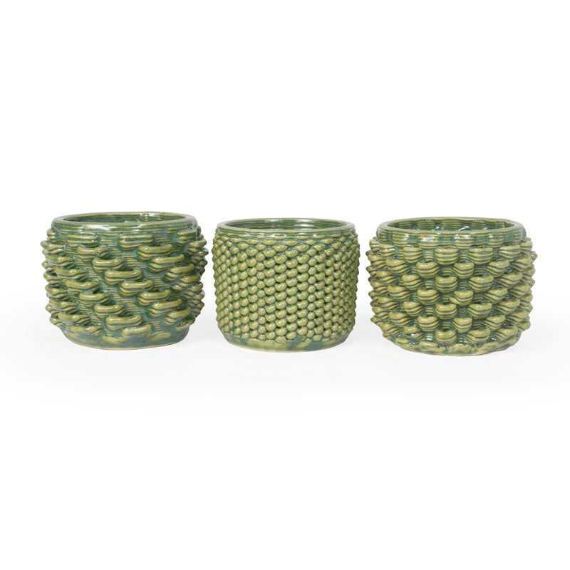 Cactus Planter - Loop + Twist + Petal - Set of 3 - One each pattern