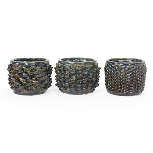 Cactus Planter - Loop + Twist + Petal - Set of 3 - One each pattern