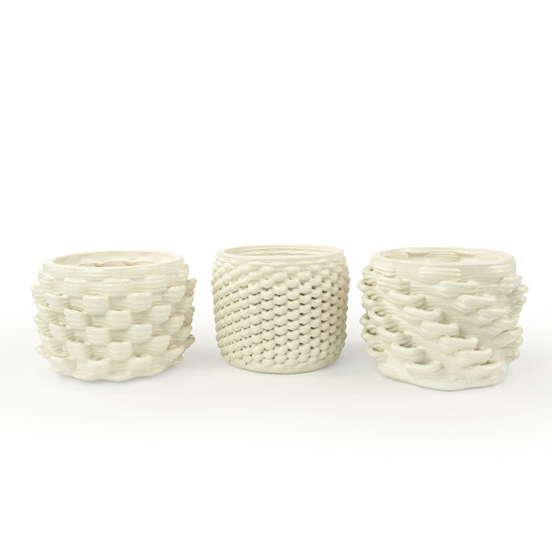 Cactus Planter - Loop + Twist + Petal - Set of 3 - One each pattern