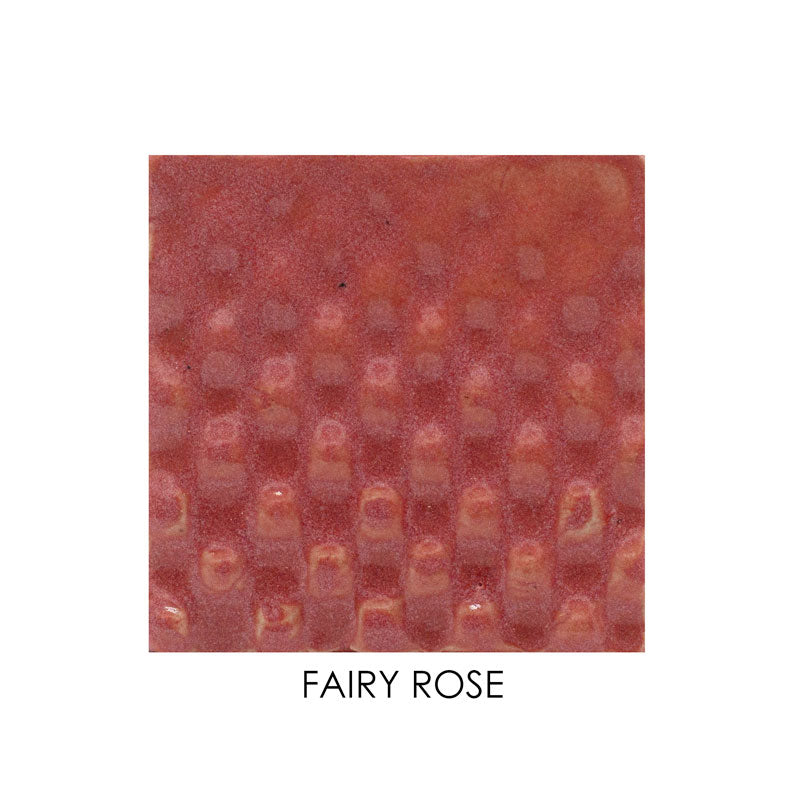 Square tile with a textured surface and 'Fairy Rose' label on a white background