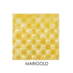 Yellow textured square with 'Marigold' text on a white background