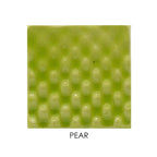 Green textured square tile labeled 'Pear' on a white background